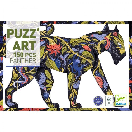 Djeco 7659 Művész puzzle - Fekete párcuc - Panther