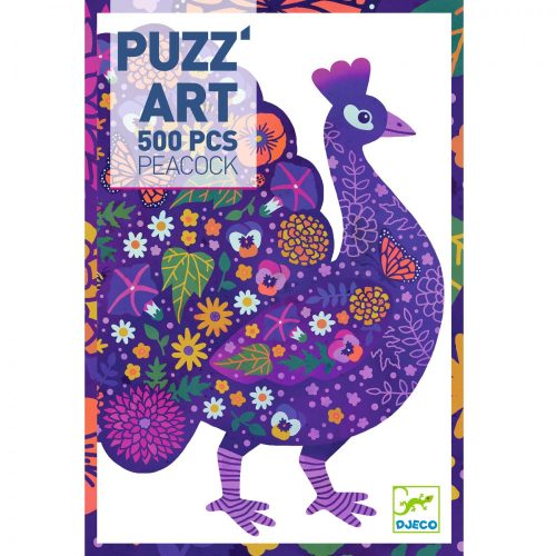 Djeco 7669 Művész puzzle - Páva - Peacock