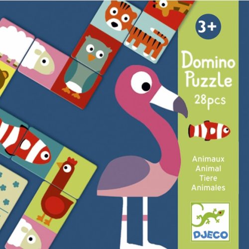 Djeco 8165 Kétfeles Domino - Animo-puzzle