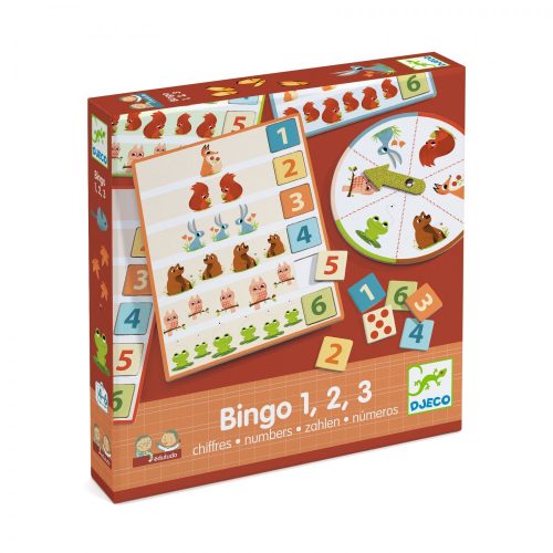 Djeco 8258 Fejlesztő játék - Bingó a számokkal - Edludo Bingo 1, 2, 3 numbers