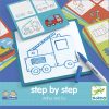 Djeco 8321 Rajzolás lépésről lépésre - Járművek - Step by step Arthur and Co