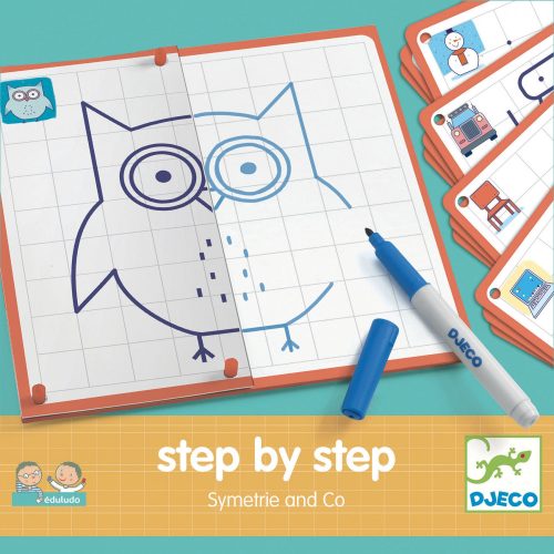 Djeco 8325 Rajzolás lépésről lépésre - Tükörkép rajz - Step by step symetrie and Co