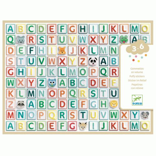 Djeco 9078 Matricák - Betűk - Alphabet stickers