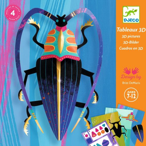 Djeco 9449 Papírszobor műhely - Bogarak - Paper bugs