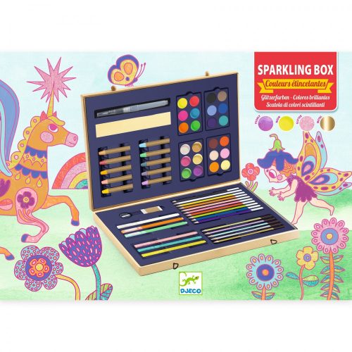 Djeco 9797 Kreatív eszközök - Festő és rajz készlet - Sparkling box of colours
