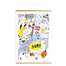 Djeco DD00306 Falikép - Szörf-parti - Surf's party