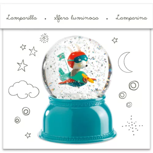 Djeco DD03407 Jelzőfény - Repülős csillámgömb - Airplane