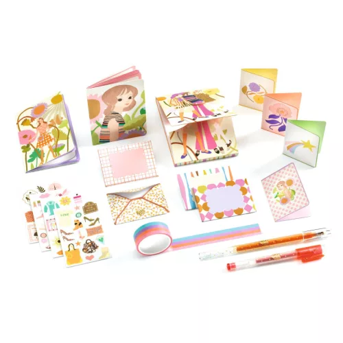 Djeco DD03507 Irodaszeres bőrönd - Tina kisszekrénye - Tinou stationery cabinet