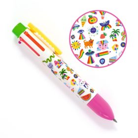   Djeco DD03746 Hatszínű golyóstoll - Fluoreszkáló színek - Rainbow pen Sarah