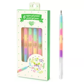   Djeco DD03758 6 színű pasztell gél toll - 6 pastel gel pens