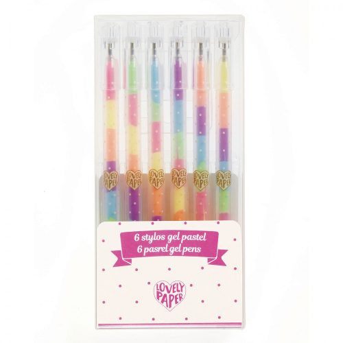 Djeco DD03758 6 színű pasztell gél toll - 6 pastel gel pens