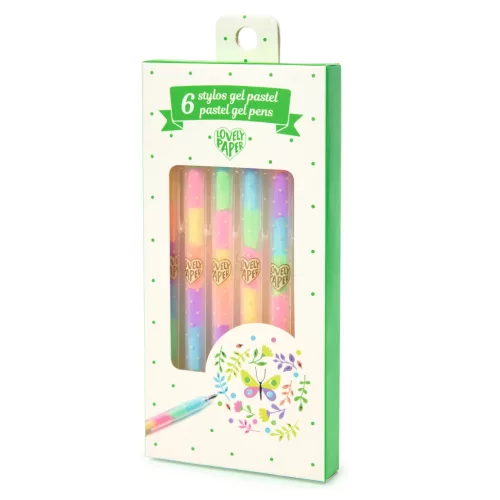 Djeco DD03758 6 színű pasztell gél toll - 6 pastel gel pens