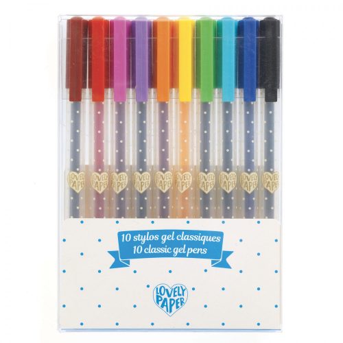 Djeco DD03759 10 klasszikus színű gél toll készlet - 10 stylos gel classiques