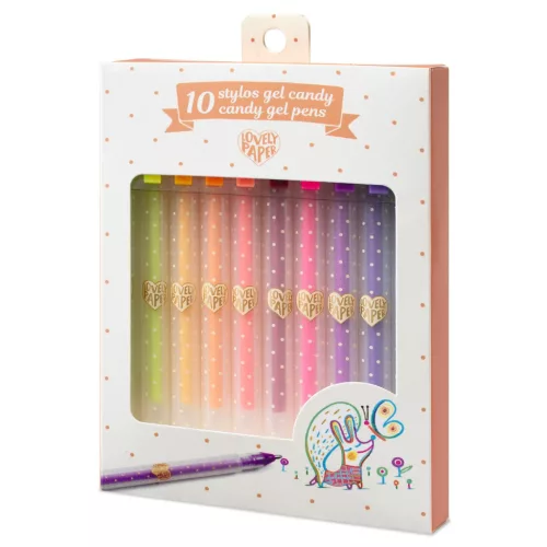 Djeco DD03779 Zseléstoll készlet - 10 pasztell szín - 10 candy gel pens