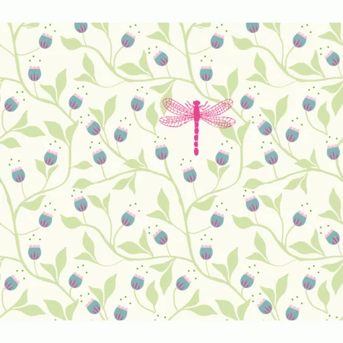 Djeco DD04275 Dekortapéta - Szitakötő - Blue flowers