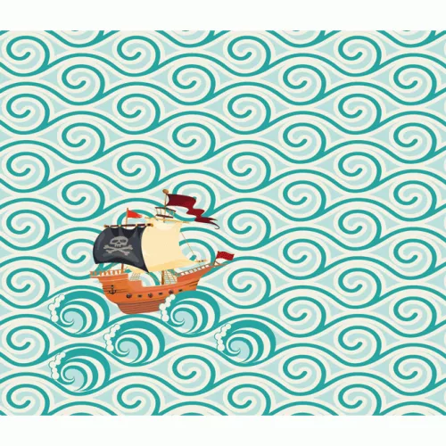 Djeco DD04282 Dekortapéta - Hullámokon - The waves