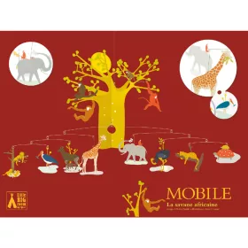   Djeco DD04300 Szélmobil függődísz - Afrikai szavanna - The African Savannah
