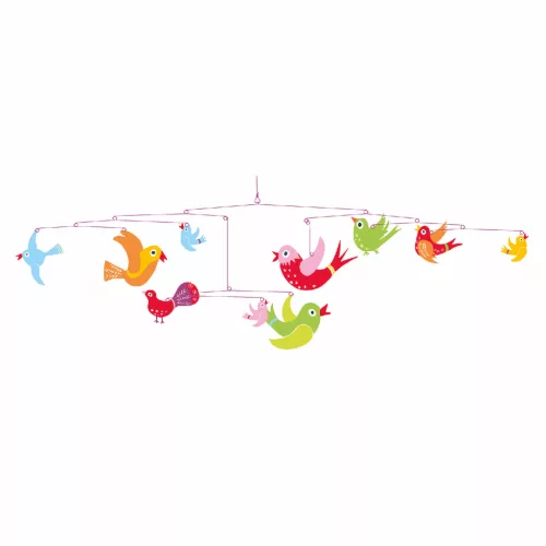 Djeco DD04311 Szélmobil függődísz - Színes madarak - Colourful flight of fancy