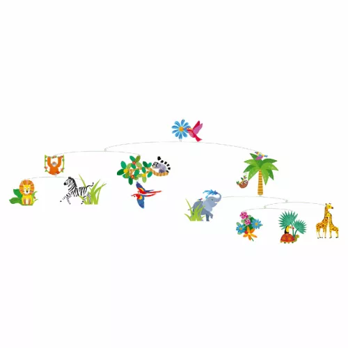 Djeco DD04316 Szélmobil függődísz - A dzsungel világa - The jungle world
