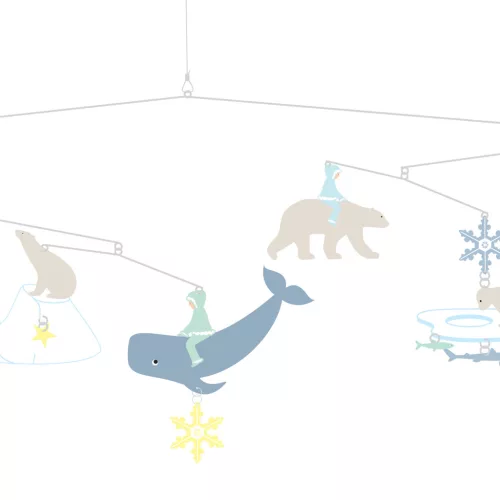 Djeco DD04323 Szélmobil függődísz - Jegesmedvék - Polar bears (FSC)