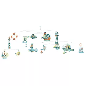   Djeco DD04326 Szélmobil függődísz - Tengeri hajók - Marine ships (FSC)