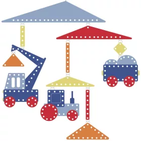  Djeco DD04345 Szélmobil függődísz - Építkezés - Construction