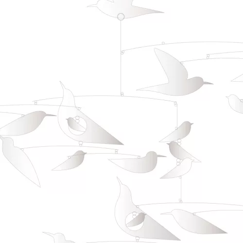 Djeco DD04371 Szélmobil függődísz - Fehér madarak - White birds