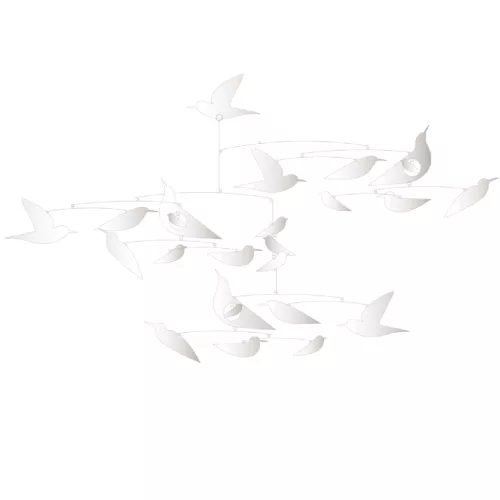 Djeco DD04371 Szélmobil függődísz - Fehér madarak - White birds
