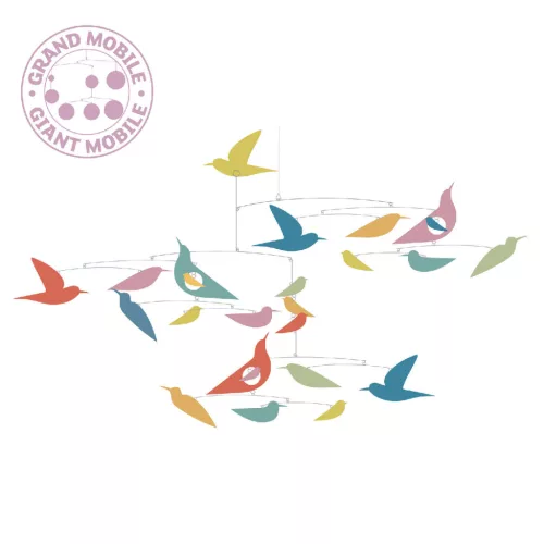 Djeco DD04375 Mobile Katsumi - Oiseaux color  - FSC MIX