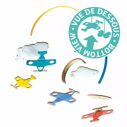 Djeco DD04386 Szélmobil függődísz - Repülők - Planes