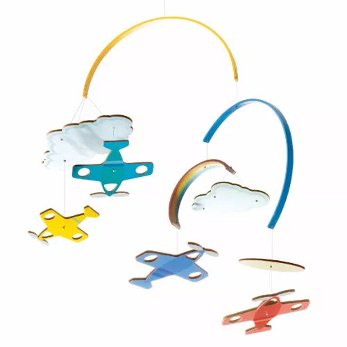 Djeco DD04386 Szélmobil függődísz - Repülők - Planes