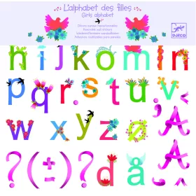   Djeco DD04539 Falmatrica - Betűkészlet lányoknak - Girls alphabet