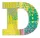 Djeco DD04813 Dekorbetű - D - Peacock letter