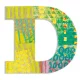 Djeco DD04813 Dekorbetű - D - Peacock letter
