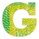 Djeco DD04816 Dekorbetű - G - Peacock letter