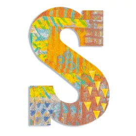 Djeco DD04828 Dekorbetű - S - Peacock letter