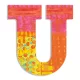 Djeco DD04830 Dekorbetű - U - Peacock letter