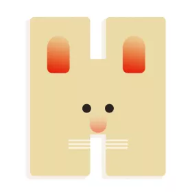 Djeco DD04967 H - Graphic animal letter
