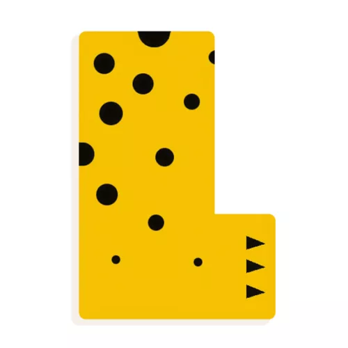 Djeco DD04971 L - Graphic animal letter