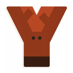 Djeco DD04984 Y - Graphic animal letter