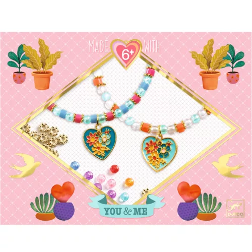 Djeco Ékszerkészítő készlet - Páros szívek - Heart Threading (DJ00010)