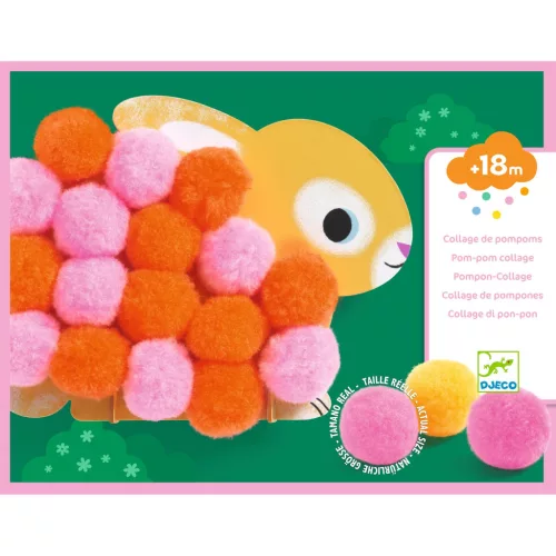 Pompom-kép készítés - Állatok és pomponok - Animals and Pom-pom Circles