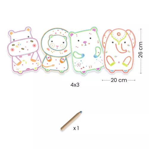 Meglepetés színező - Vadállatok - Wild animals