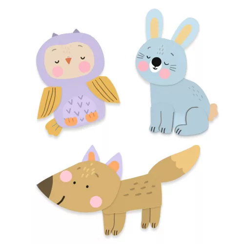 Djeco DJ00076 Ujjfestés - Kisállatkák, matricákkal - Messy fun