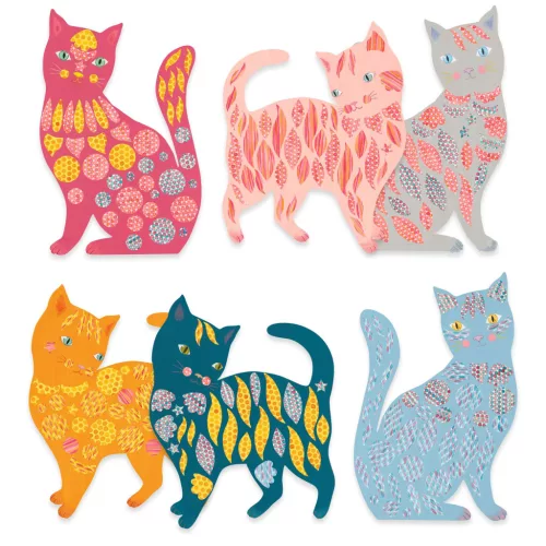 Djeco Matricázó képkészítés - Cicák és macskák - Elodie’s cute cats (DJ00079)