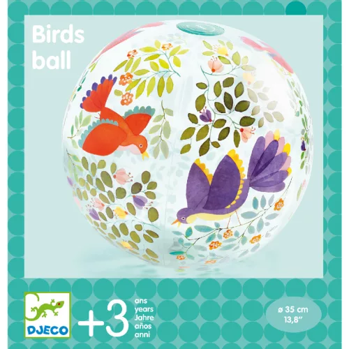 Djeco 0171 Felfújható labda - Madárkák - Birds ball