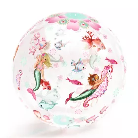   Djeco 0176 Felfújható labda, 35 cm - Sellős labda - Mermaid Ball