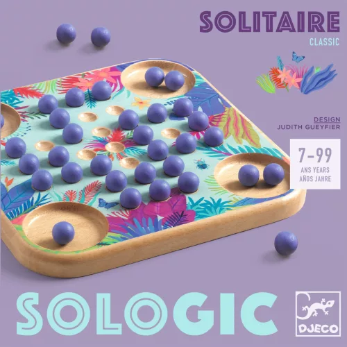 Djeco DJ00813 Logikai játék - Szoliter - Solitaire