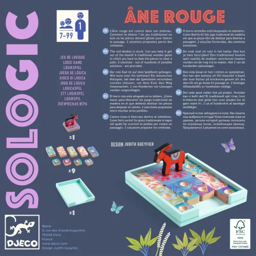 Djeco 0815 Párosító puzzle - Számos - Âne rouge - FSC 100%