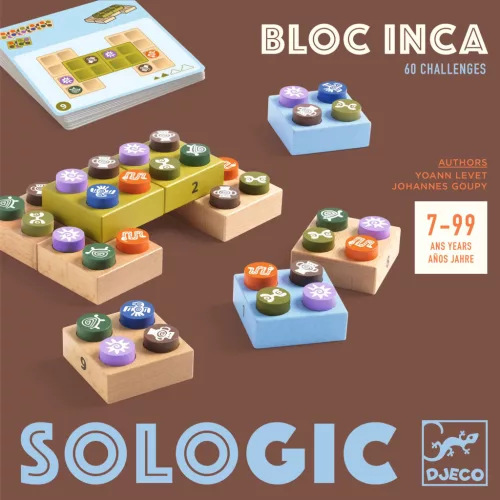 Djeco DJ00818 Logikai játék - Inka piramis - Bloc Inca